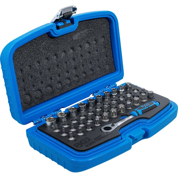 BGS Werkzeug Steckschlüssel-Satz im geöffneten blauen Koffer