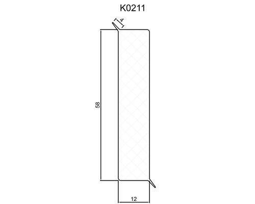 SKANDOR Schaumleiste K0211 PVC mit Dichtlippe weiß 12x58x2500 mm