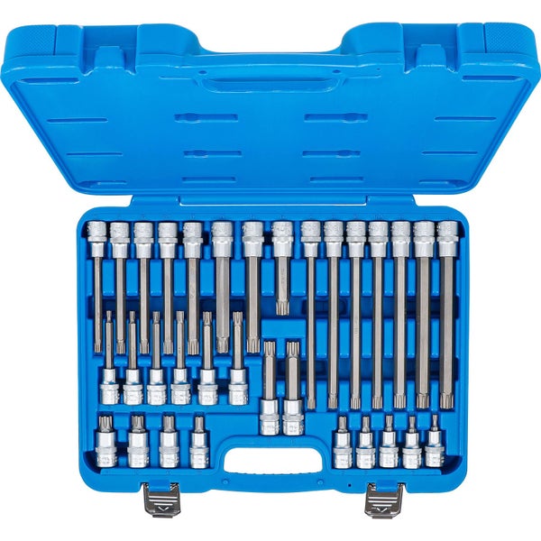 BGS Bit-Einsatz-Satz Antrieb Innenvierkant 12,5 mm (1/2) Keil-Profil (für RIBE) 32tlg. - 5183
