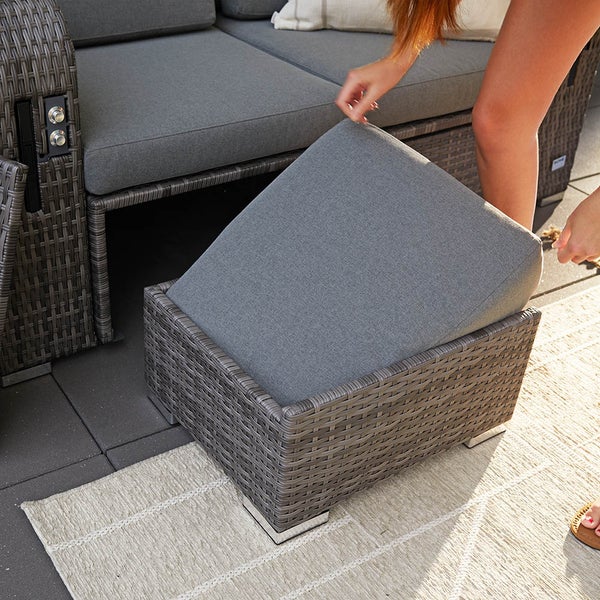 Home Deluxe - Strandkorb HOLBY inkl. Abdeckung - 160 x 69 x189 cm - per Gasdruckfeder herausfahrende Sitzplätze I Gartenliege Louneginsel Volllieger