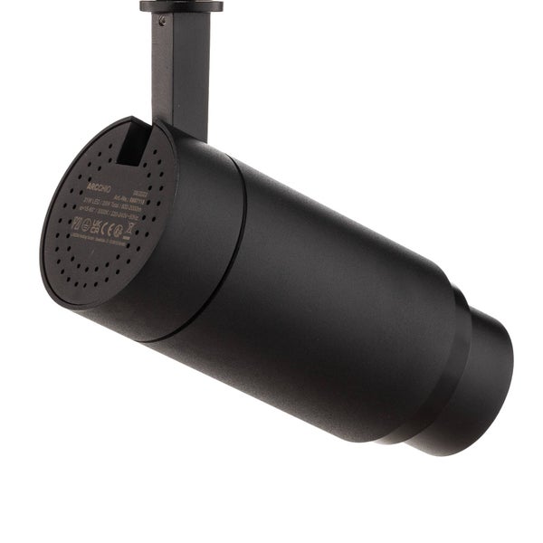 Arcchio LED Strahler in Schwarz, zylindrische Form, 21 Watt, für Stromschienensysteme.