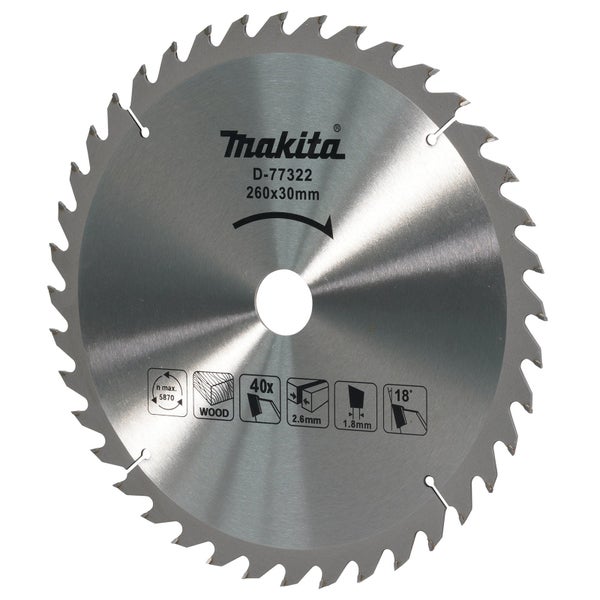 Makita Sägeblatt D-77322 260x30 Millimeter