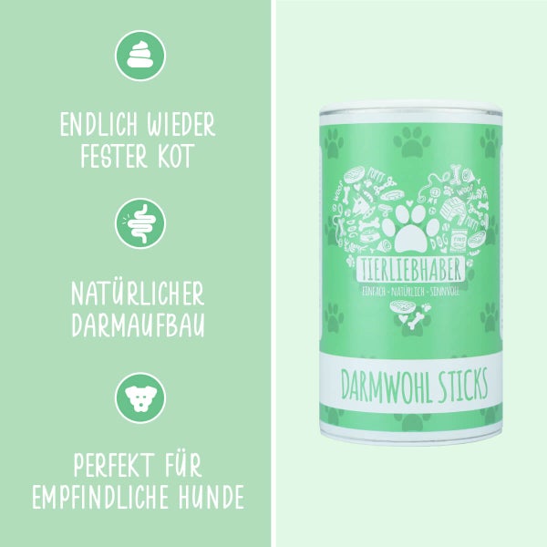 Darmwohl Sticks - Funktionssnack und Nahrungsergänzung für Hunde - 350g