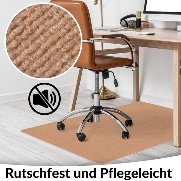 Bodenschutzmatte NEMESIS selbsthaftend für Hartboden Karamell Größe: 120x200cm