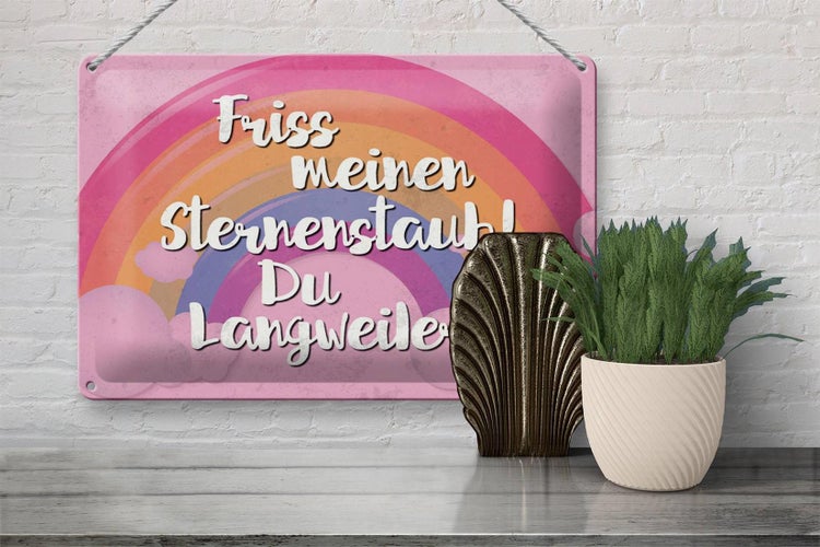 Blechschild Spruch 30x20cm Friss meinen Sternenstaub