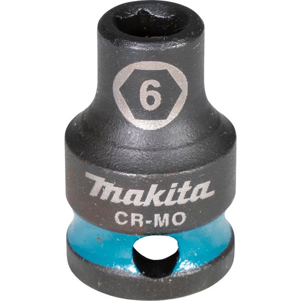 Makita E-15877 Steckschlüssel 3/8 SW6 Impact Black kurz