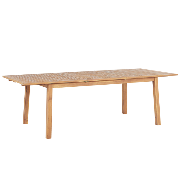 Ausziehbarer Gartentisch CESANA 180/240 cm 100 cm Akazienholz Hellbraun