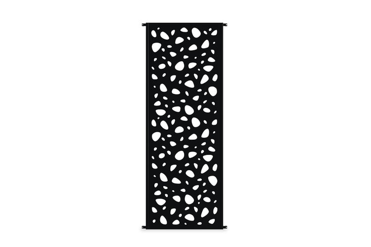 Set mit 3 dekorativen Paneelen SUNNY Schwarz H.160cm mit vollem Muster