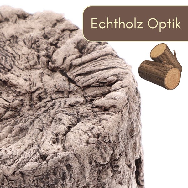 Detailansicht der strukturierten Oberfläche in Echtholz-Optik.