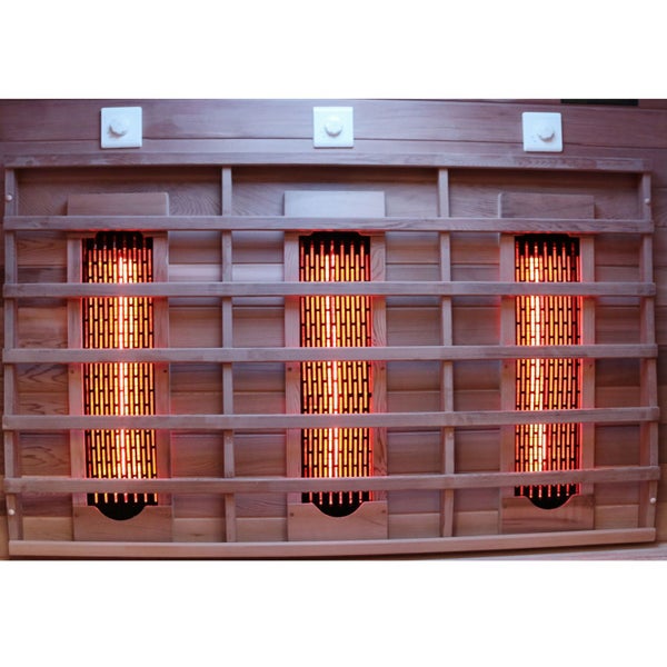 Dewello® Infrarotkabine Infrarotsauna TORONTO 160cm x 110cm inkl. 5 Vollspektrumstrahler, 4 Karbonstrahler, 4 Personen