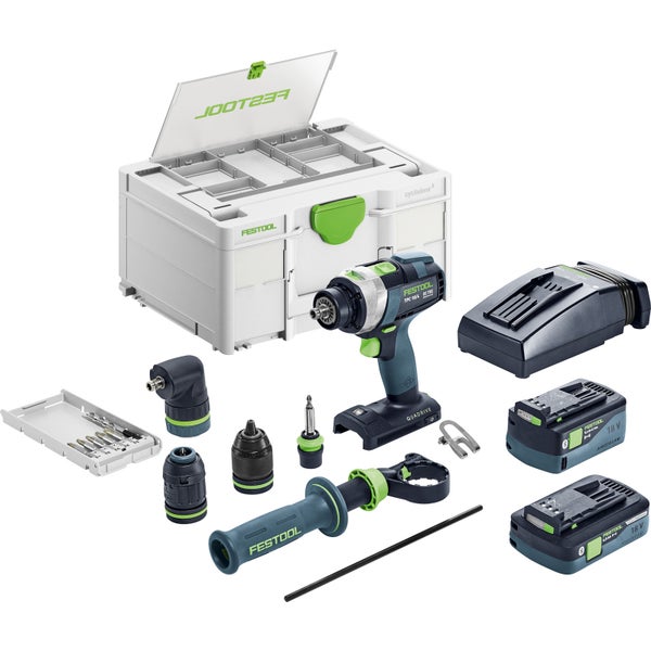 Festool Akku-Schlagbohrschrauber TPC 18/4 5,0/4,0 I-Set/XL QUADRIVE / 1x 4,0 1x 5,0 Akku + Ladegerät + Zubehör im Systainer - 577622