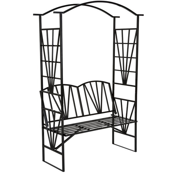 Rosenbogen tectake  aus Stahl 114 x 42 x 210 cm