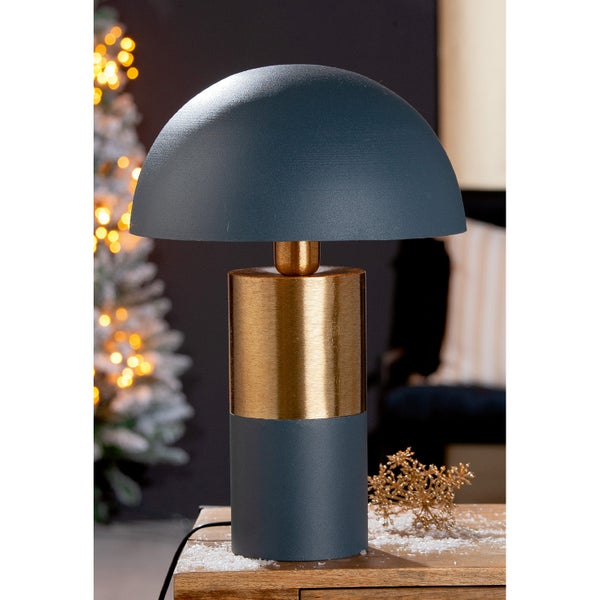 Tischleuchte GILDE Lampe Höhe 45 cm dunkelgrün Metall