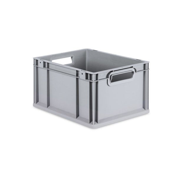 PROREGAL SparSet 10x Eurobox NextGen Grip mit Auflagedeckel mit 4 Roten Schiebeschnappverschlüssen HxBxT 22 x 30 x 40 cm 20 Liter Griffe