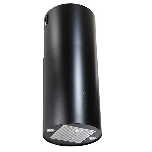 Schwarze zylindrische Dunstabzugshaube