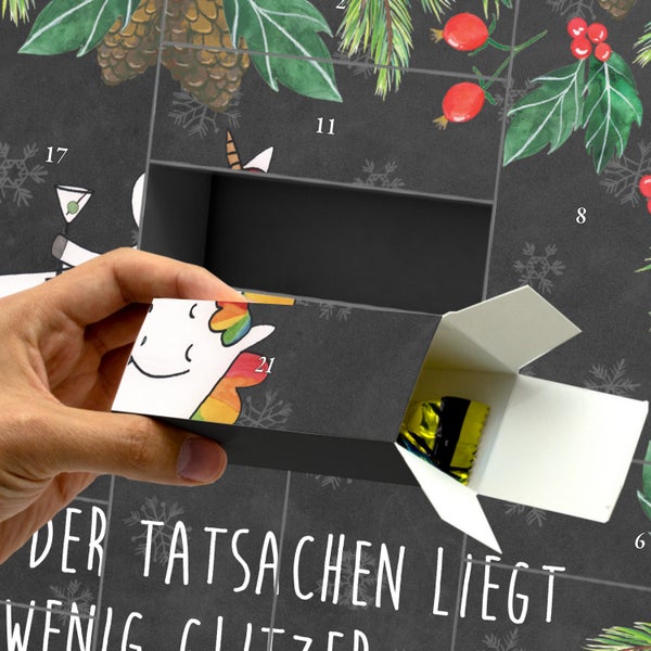 Mr. & Mrs. Panda Befüllbarer Adventskalender Einhorn Cocktail - Schwarz
