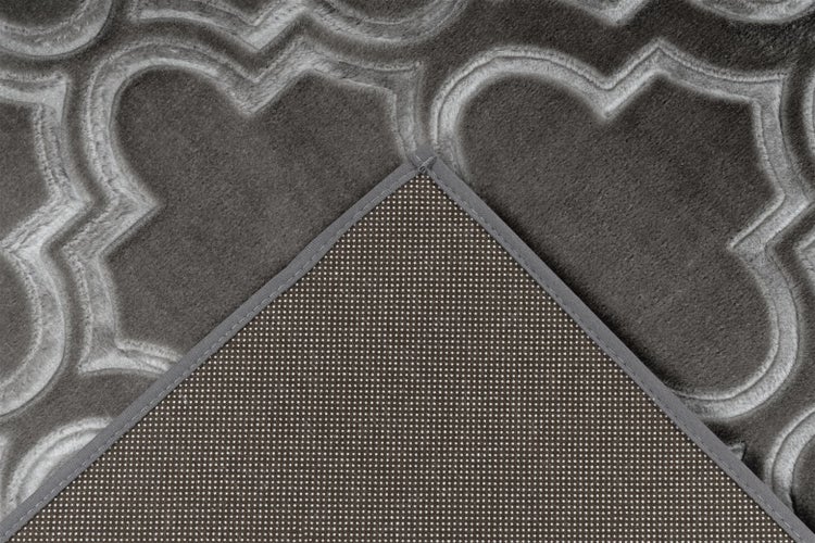 Kurzflor Teppich Blissique Anthrazit Modern, Klassisch 80 x 150 cm