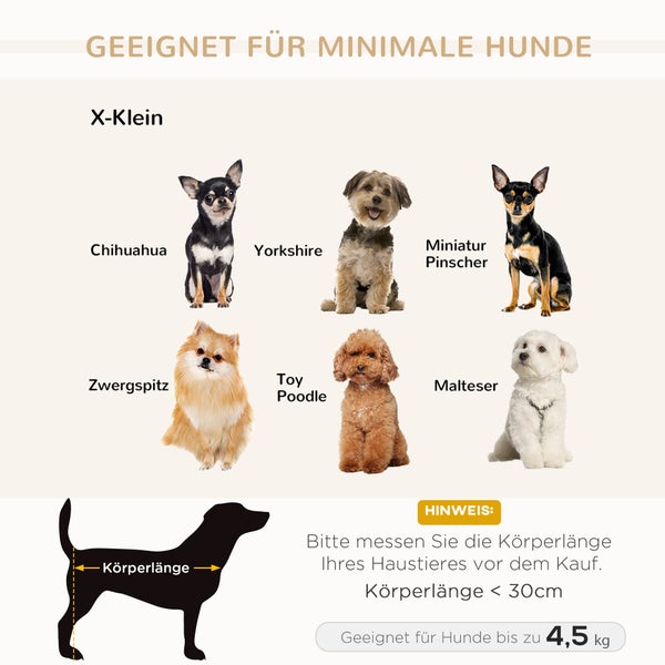 PawHut Hundesofa Luxus Haustiersofa mit Kissen Katzensofa erhöhtes Hundebett<br />Hundecouch Tierbett Plüsch Tannenholz Hellgrau 69 x 49 x 38 cm