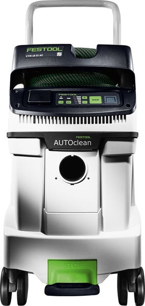 Festool Absaugmobil CTM 48 EI AC mit AUTOclean Funktion, Industriestaubsauger mit Rädern und Schiebebügel.