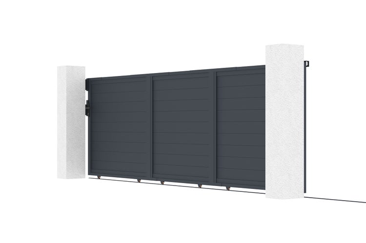 Schiebetor aus aluminium 5m EIGER H.160cm grau