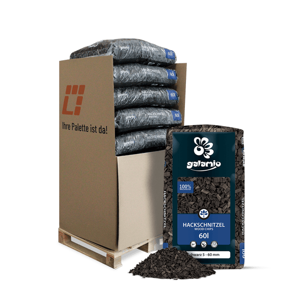 Galamio Hackschnitzelpalette mit Säcken aus Waldkiefernholz
