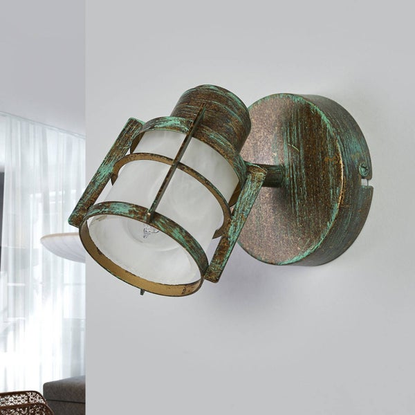 Lindby Wandleuchte, Wandlampe Innen Giorgi (Retro Vintage Antik) in Bronze aus Metall (1 flammig E14) - Wandstrahler Wandbeleuchtung Schlafzimmer / Wohnzimmer Wohnzimmerleuchte