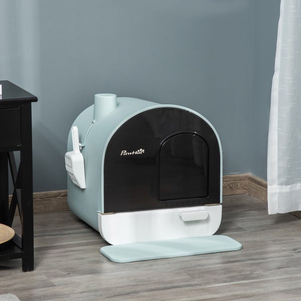 PawHut Katzentoilette, 43L x 44B x 47H cm, Kunststoff, Grün