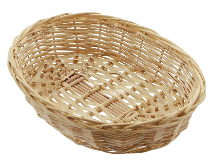 FRANK FLECHTWAREN | Schale Naturweiß, oval, WEIDE, 32 x 25 x 8 cm