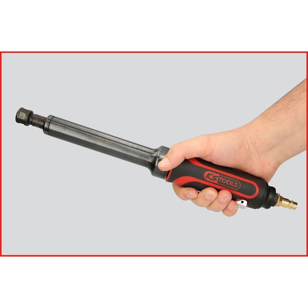 KS Tools Logo Pneumatik-Stiftschleifer in Hand