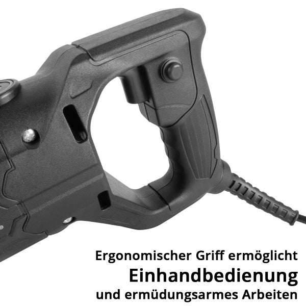 Ergonomischer Griff einer Bohrmaschine für Einhandbedienung und ermüdungsarmes Arbeiten