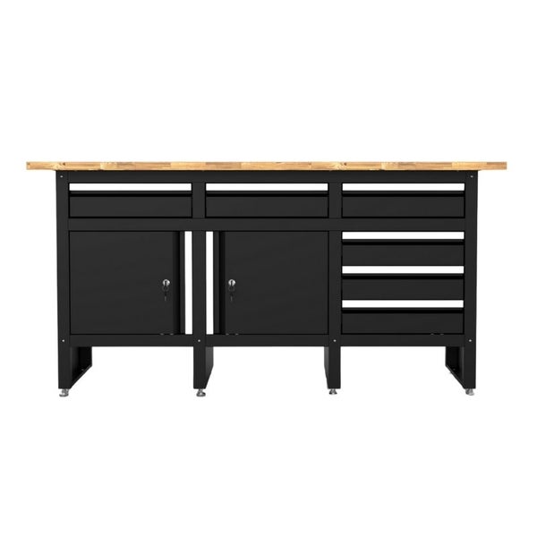 Werkbank mit Schubladen und Schrankfächern