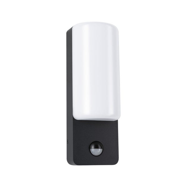 LED Außenwandleuchte Bonnie Dämmerungsgesteuerter Bewegungsmelder (IR) insektenfreundlich und seewasserresistent IP44 93x77mm 2200 - 3000K 8,5W 560lm 230V Anthrazit Aluminium