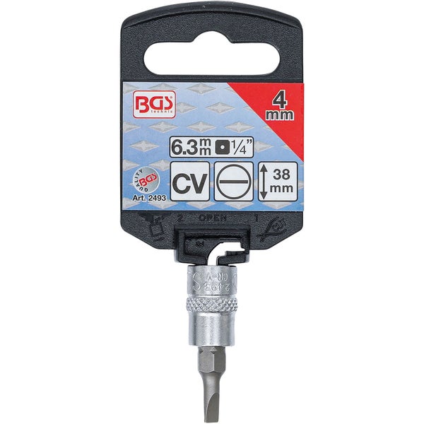 BGS Technic Logo Schraubendreherbit mit 4 Millimeter Schlitz