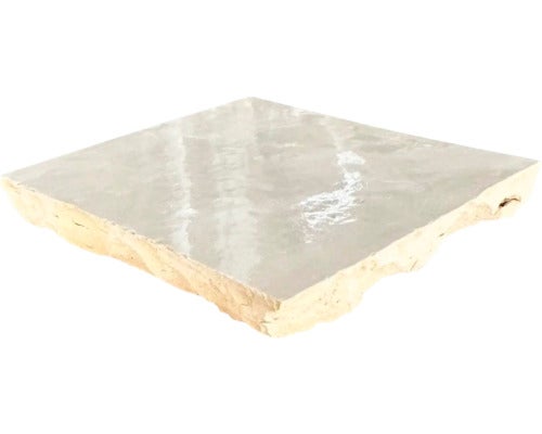 Handgefertigte Wandfliese Zellige Alhambra 22 Sable 10x10cm glänzend