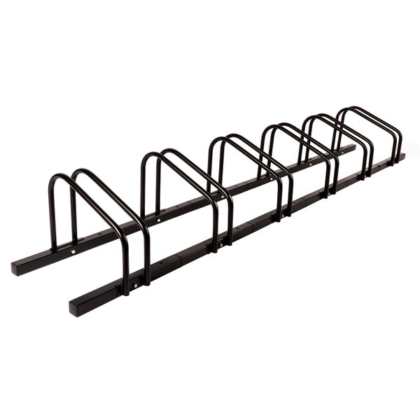 FLOORDIREKT Fahrradständer Linus - Boden- oder Wandmontage möglich - Schwarz - 6 Fahrräder