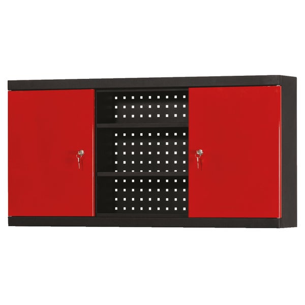 Werkstattschrank mit zwei abschließbaren Türen und Regalböden