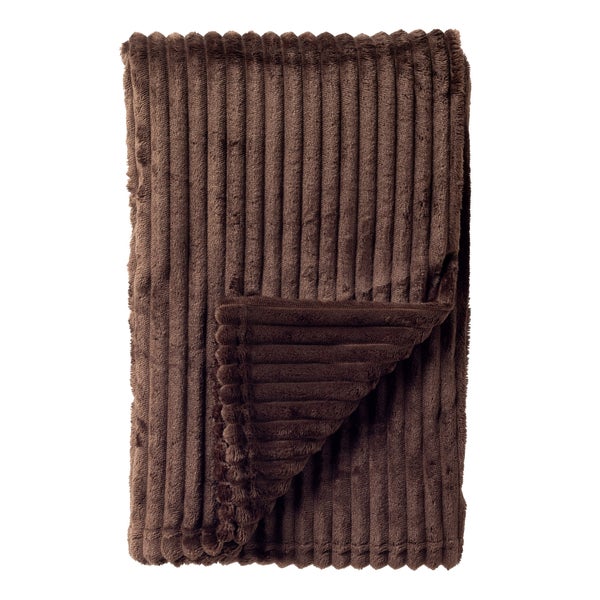 MARTHY - Plaid 140x180 cm - Chocolate Martini - Braun