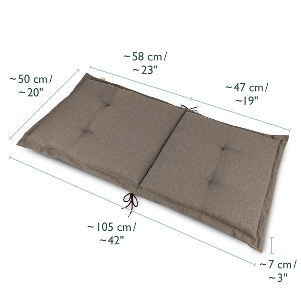 Beautissu HighLux NL Niederlehner 105x50x7cm Taupe (4tlg)