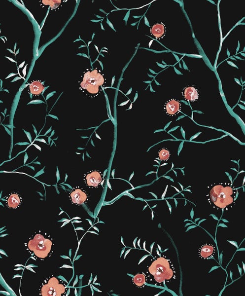 Masureel Tapete Natur-motiv Schwarz - 53 cm x 10.05 m - 630966