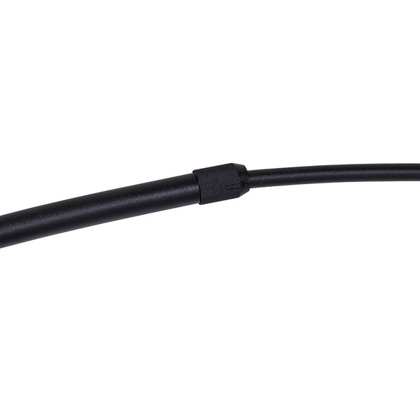 Moderne schwarze Bogenlampe mit weißem, verstellbarem Gestell ohne Schirm - XXL
