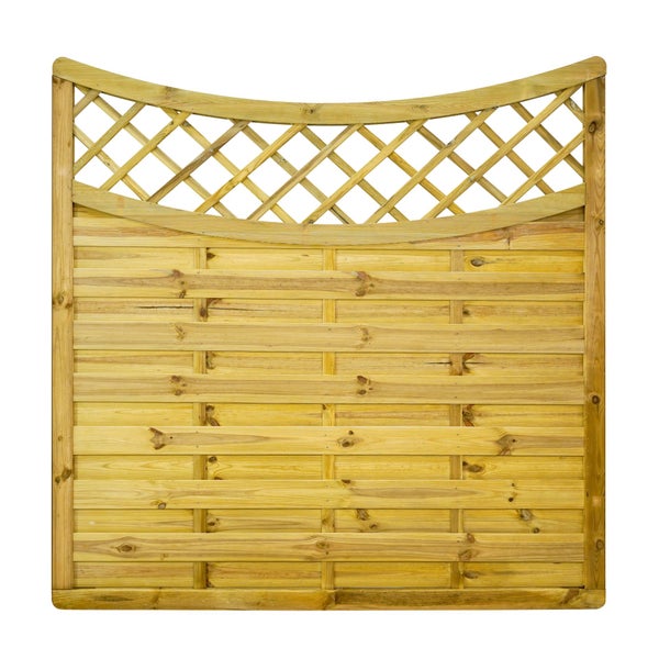 Holzzaun mit Rankgitter