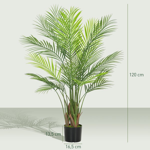 Kunstpflanze Areca Palme, 120 cm hoch im Topf