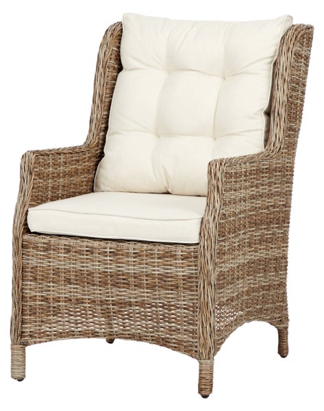 Geflochtener Sessel mit Polster
