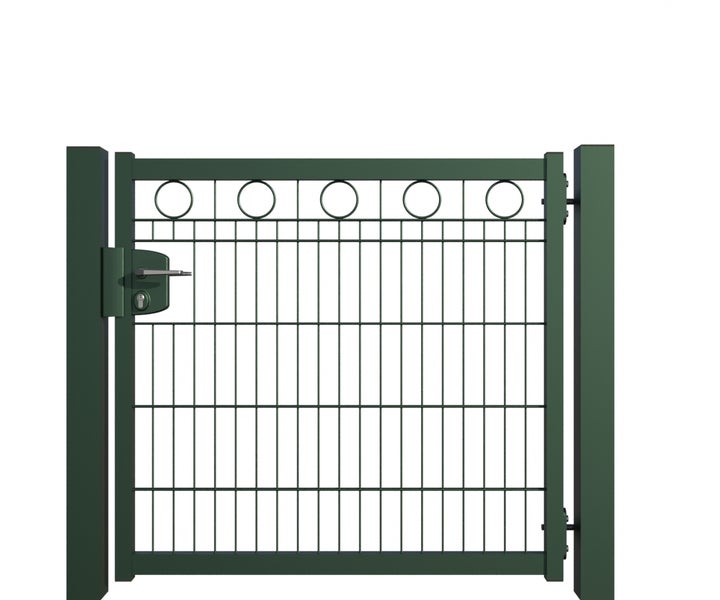 Metall Gartentor mit Drahtgitter und Schloss