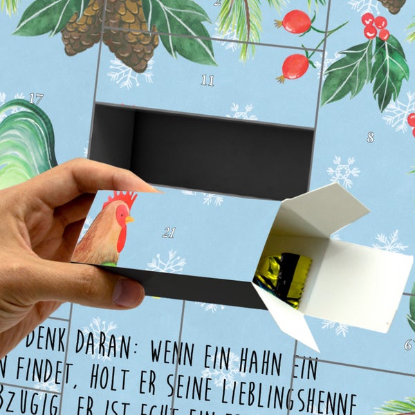 Mr. & Mrs. Panda Befüllbarer Adventskalender Hahn Korn - Blau Pastell