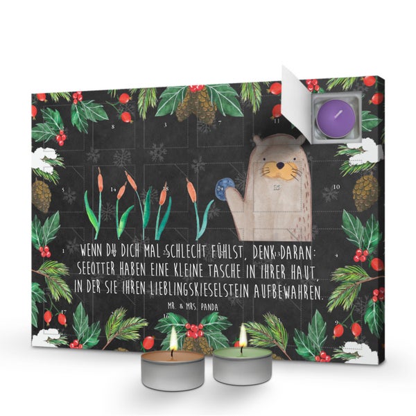 Mr. & Mrs. Panda Duftkerzen Adventskalender Otter Stein - Schwarz