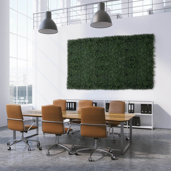FLOORDIREKT Pflanzenwand - Boxwood Dark-Green - Kunstpflanzenwand zur Dekoration - 50 x 50 cm