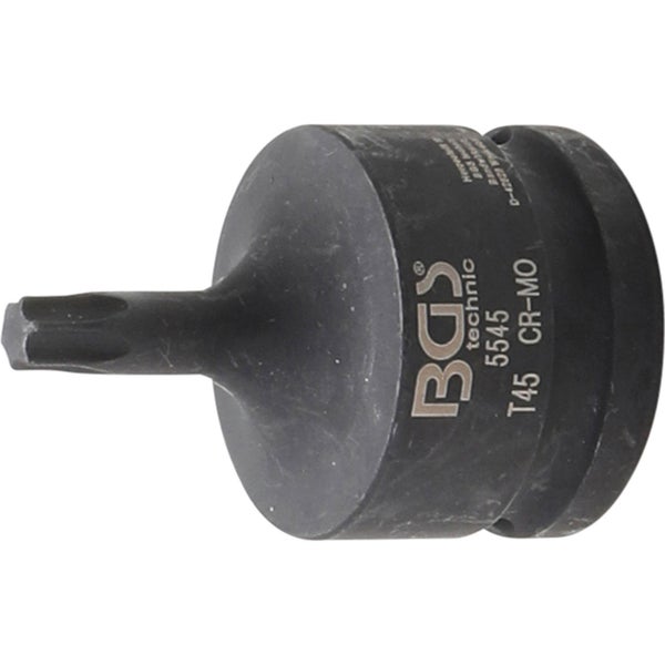 BGS Kraft-Bit-Einsatz Antrieb Innenvierkant 20 mm (3/4) T-Profil (für Torx) T45 - 5545