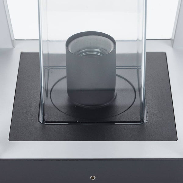 Lucande Außenleuchte Dunia (spritzwassergeschützt (Modern) in Schwarz aus Aluminium (1 flammig, E27) - Wegeleuchte Pollerleuchte Wegelampe Sockelleuchte