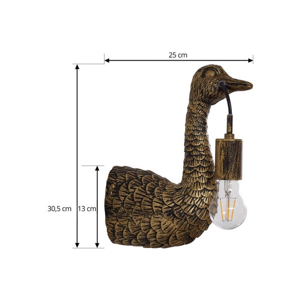 Lindby Wandleuchte, Wandlampe Innen Nirvathia (Design Modern) in Gold / Messing aus Metall (1 flammig E27) - Wandstrahler Wandbeleuchtung Schlafzimmer Wohnzimmer Wohnzimmerleuchte